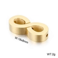 Abalorio de símbolo infinito en acero dorado, 18x8mm para creación de joyería DIY - Dorado (KLJ2607-Z) / 18*8mm