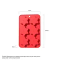 Red food-grade silicone cake mold with six snowflake cavities measuring 25x17x3cm - YH325 6-Cavity Snowflake Mold / Red