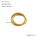 Three interlocking bands ring in 18k gold plated stainless steel, 3mm thickness variant - US 8 / Gold