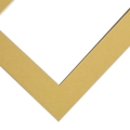 Golden linen texture paper frame for kids art display with precise mitered corners - Yellow (textured)