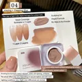XEIJAYI nude coffee clapping nail gel #04 showing single and double layer effects - Painted Patting Glue No. 4