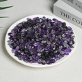 Natural purple amethyst irregular crushed crystal stones for aromatherapy decor in a white bowl - 100 Grams Of High-quality Amethyst (7-9mm)