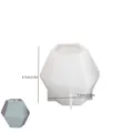 Hexagonal silicone mold for DIY candle jars and plant pots, 8.7cm height and 7.2cm width - Style 3 Hexagonal Faceted