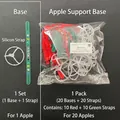 Supporto per mele con anello trasparente e nastri festivi rossi e verdi per regali natalizi - Supporto per Mele 20pz/confezione
