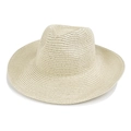 Classico cappello Panama in paglia intrecciata crema per protezione solare con corona - M (56-58cm) / Cachi