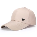 Cappellino da baseball beige con piastra metallica triangolare e logo spirit moda - Regolabile / Cachi