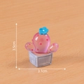 Mini cactus fluorescente rosa in vaso grigio, 3,5x3,1 cm per decorazione micro paesaggi - Grigio