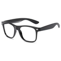 Black Wellington glasses frames with silver rivet detail and a high-polished finish - Bright Black