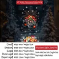 Size chart for Christmas bell static window clings featuring elk and snowflake designs - Small Size【40*75CM】 / SDUV-343-2 Static Glue-Free