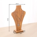 Wooden mannequin necklace bust stand with dimensions 26cm height and 15cm width - Medium / Walnut