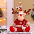 Christmas reindeer plush doll in red sweater measuring thirty centimeters for holiday decor - Sitting Reindeer