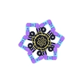 Mechanical fidget spinner toy with transforming star design in purple and blue colors - Luminous Purple Blue