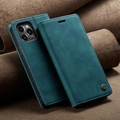Dark green flip leather wallet case for iPhone Pro series with stitching detail - iPhoneXs Max / Blue