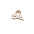 Minimalist beige and white gradient hair claw clip with a twisted cross-knotted design - 4cm Gradient Ribbon / Light Coffee