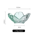 Japanese style cherry blossom shape glass dipping bowl in transparent green finish - Gradient Green