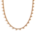 Collana minimalista in acciaio inossidabile placcata oro 18K con piccoli ciondoli - Oro