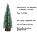 Mini-Weihnachtsbaum 25cm mit Schneebeflockung und Holzsockel für die Tischdeko - 25cm