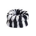 Soft flannel absorbent wristband with black and white stripes for face washing - Black & White Stripes