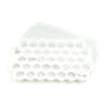 White silicone honeycomb ice cube tray with clear lid for 37 creative hex ice shapes - White