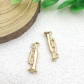 Golden music note charms made of alloy metal for DIY jewelry making and craft projects - 1pc Trumpet Charm A