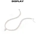 Minimalist freshwater pearl necklace with large round pendant and silver clasp closure - Large Flat Round Pearl Pendant Style (TAT-461)
