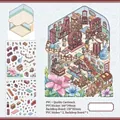 Kit stickers 3D Boutique d'antiquités DIY avec feuilles PVC et panneau de fond - Vieille Maison Qi Ling (Antiquités)