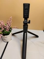 Palo selfie trípode negro extensible con control remoto Bluetooth desmontable - Negro Extendido 1m Estándar (F310)