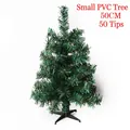 50cm small PVC Christmas tree with 50 branch tips on a black four-legged base - 50cm Green PVC Small Tree