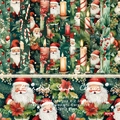 6x6 inch Santa Claus theme scrapbook paper with 24 sheets of 160gsm acid-free cardstock - R2476 24 Sheets