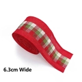 6.3cm Red and Green Plaid (2m)
