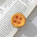 3D realistic egg tart fridge magnet in resin material with 5cm diameter size - Portuguese Egg Tart