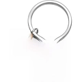 Close-up of stainless steel sunflower keychain with engraved funny sister quote charm - Funny Sister Inspirational Quote