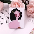 Fashion jewelry display card with female illustration and pre-cut holes for earrings - Goddess No. 5 / 6x8cm
