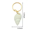 Handmade gold ring hair pendant with a natural white conch shell for DIY hair accessories - Conch