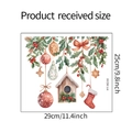 Especificaciones de tamaño detalladas para pegatinas navideñas con diseño de bayas - HY-M230 (25x29cm)