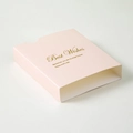 Scatola portaoggetti rosa per gioielli con scritte dorate Best Wishes per spilla - Rosa Con Scritte (copertina Separata); 11*11*2cm