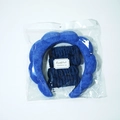 Ensemble bandeau et poignets de spa bleu en microfibre pour le visage - Ensemble bandeau et bracelets / Bleu foncé