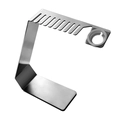 Soporte de carga para Apple Watch en acero inoxidable 304 con aro blanco, plata pulida - Plateado