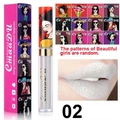 Macro shot of silver diamond shimmer lip gloss shade 02 with waterproof long lasting finish - Color 02-High Bright Silver Glitter