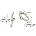 Détail du fermoir à bascule argenté pour bijoux DIY avec dimensions et poids notés - Style de Nuage