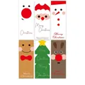 Set of 12 Christmas theme cards featuring Santa, Reindeer and Snowman illustrations - Fun Christmas Cards (12 Sheets/Set)