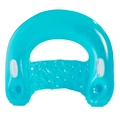 Blue inflatable glitter pool chair lounge with cup holders and durable handles - U-Shaped Water Lounger / Blue