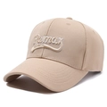Berretto da baseball kaki con ricamo Ramax 3D e design strutturato a sei pannelli - Beige Scuro
