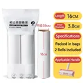 Set of 2 lint roller refills 16cm with 60 diagonal tear sheets for pet hair removal - 16cm Bagged Paper (2 Rolls)