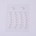 White faux pearl sticker strips and decorative lace pearls for bridal or face makeup - MX-07 White Pearl