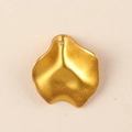 Matte gold irregular petal-shaped metal earrings pendant with textured backdrop - 10Pcs Medium / Gold