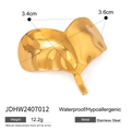 Minimalist irregular gold stainless steel hair pin hair stick accessory JDHW2407012 - Irregular Round Style (JDHW2407012)
