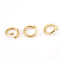 18K gold plated stainless steel open jump rings in various sizes for DIY jewelry making - 0.7*5mm / Gold