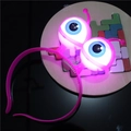 Pink LED glowing alien eyeball headband for Halloween party and festive costume decor - Rose Red