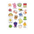 Pegatinas de recompensa de animales y frutas de dibujos con juegos de palabras inglés - Estilo Motivador de Animales de Granja y Dulces (G006-C)
